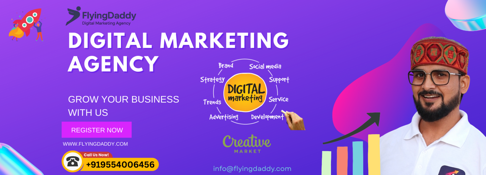 Purple and Pink Gradient Digital Marketing Agency Facebook Ad (2)